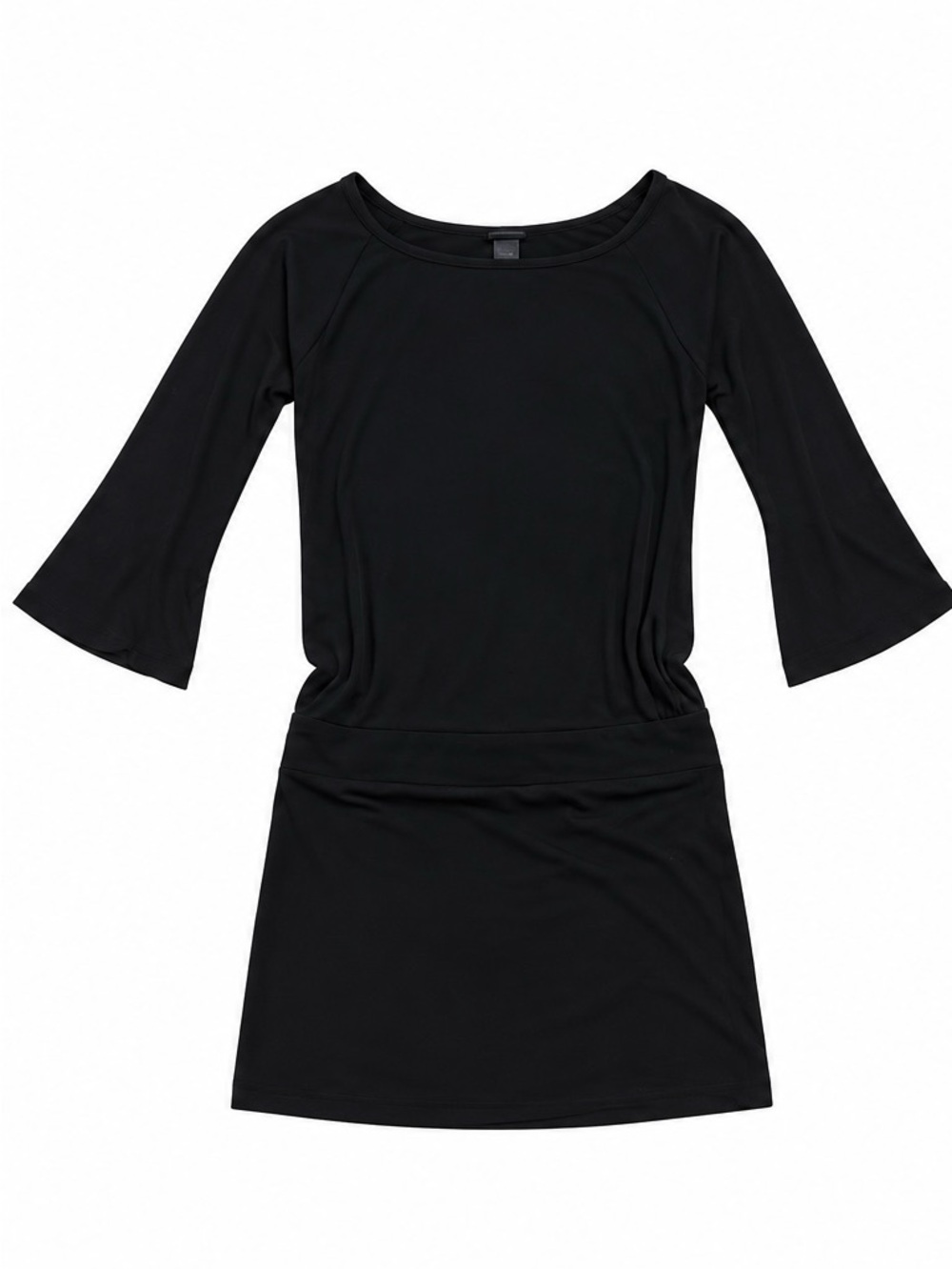 Moda International Black Boatneck Three-Quarter Sleeve Tunic